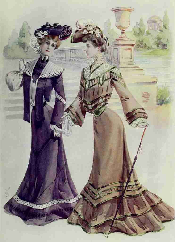 Latest Paris Fashions 1877 Toilettes DAutomne A4 Photo Print