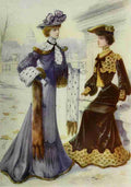 Latest Paris Fashions 1877 Toilettes DHiver A4 Photo Print