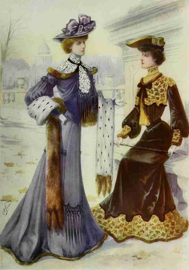 Latest Paris Fashions 1877 Toilettes DHiver A4 Photo Print