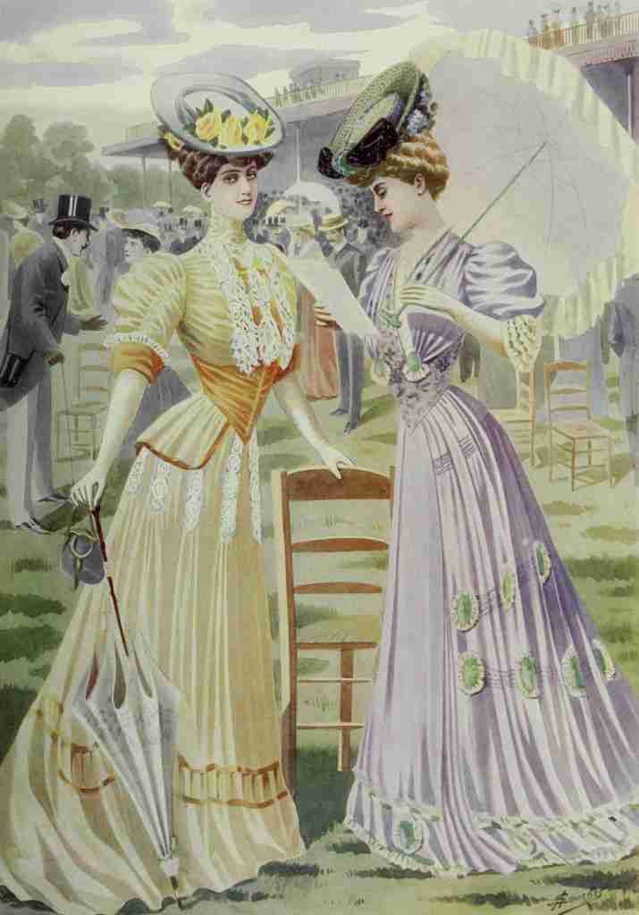 Latest Paris Fashions 1877 Toilettes de Grand Prix 1 A4 Photo Print
