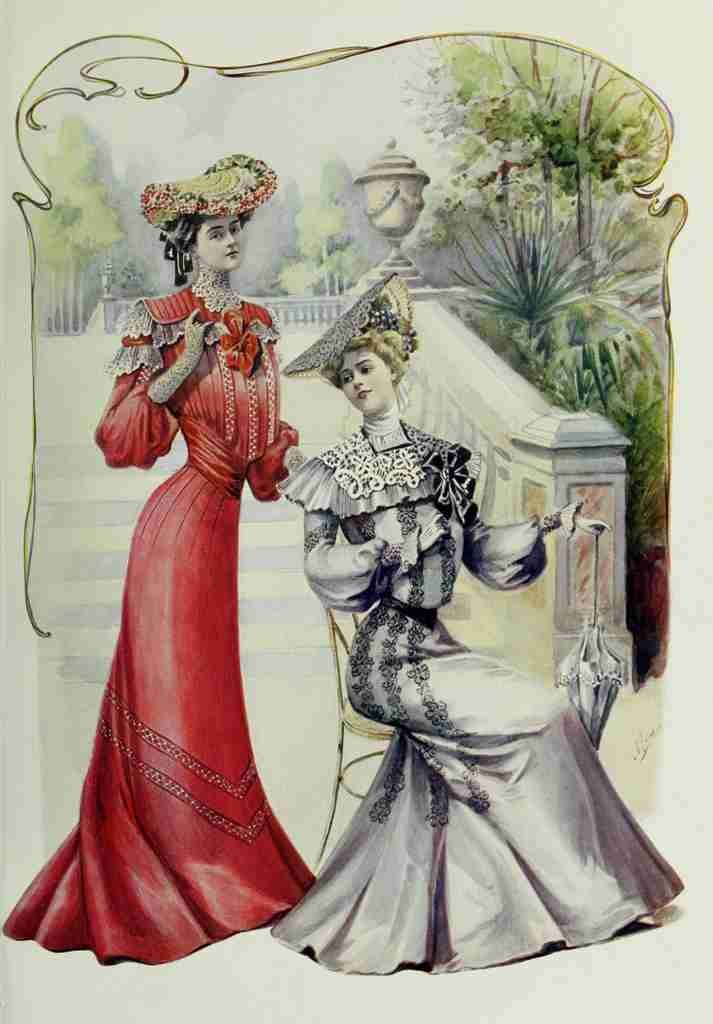 Latest Paris Fashions 1877 Toilettes de Grand Prix 2 A4 Photo Print