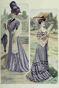 Latest Paris Fashions 1877 Toilettes de Printemps 1 A4 Photo Print