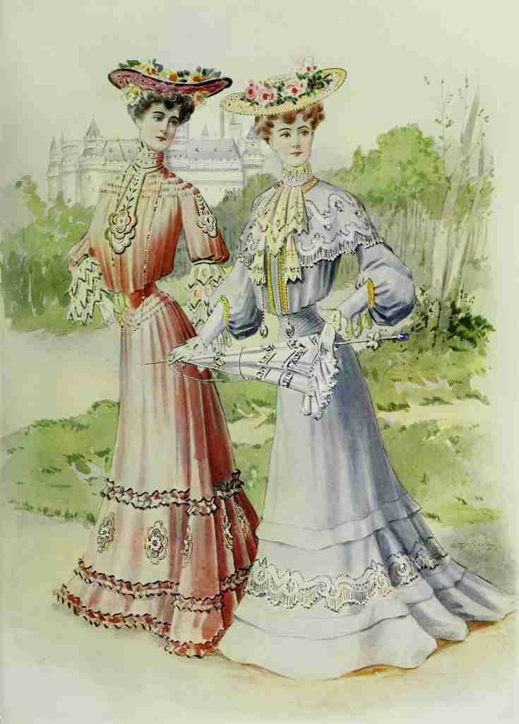 Latest Paris Fashions 1877 Toilettes de Printemps 2 A4 Photo Print