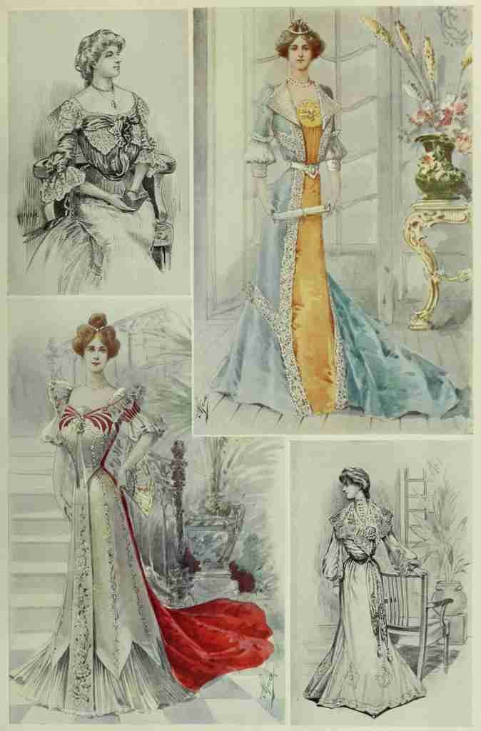 Latest Paris Fashions 1877 Toilettes de Reception 2 A4 Photo Print