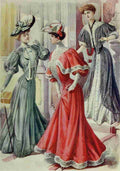 Latest Paris Fashions 1877 Toilettes de Visite 1 A4 Photo Print