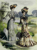 Latest Paris Fashions 1877 Toilettes de Visite 2 A4 Photo Print