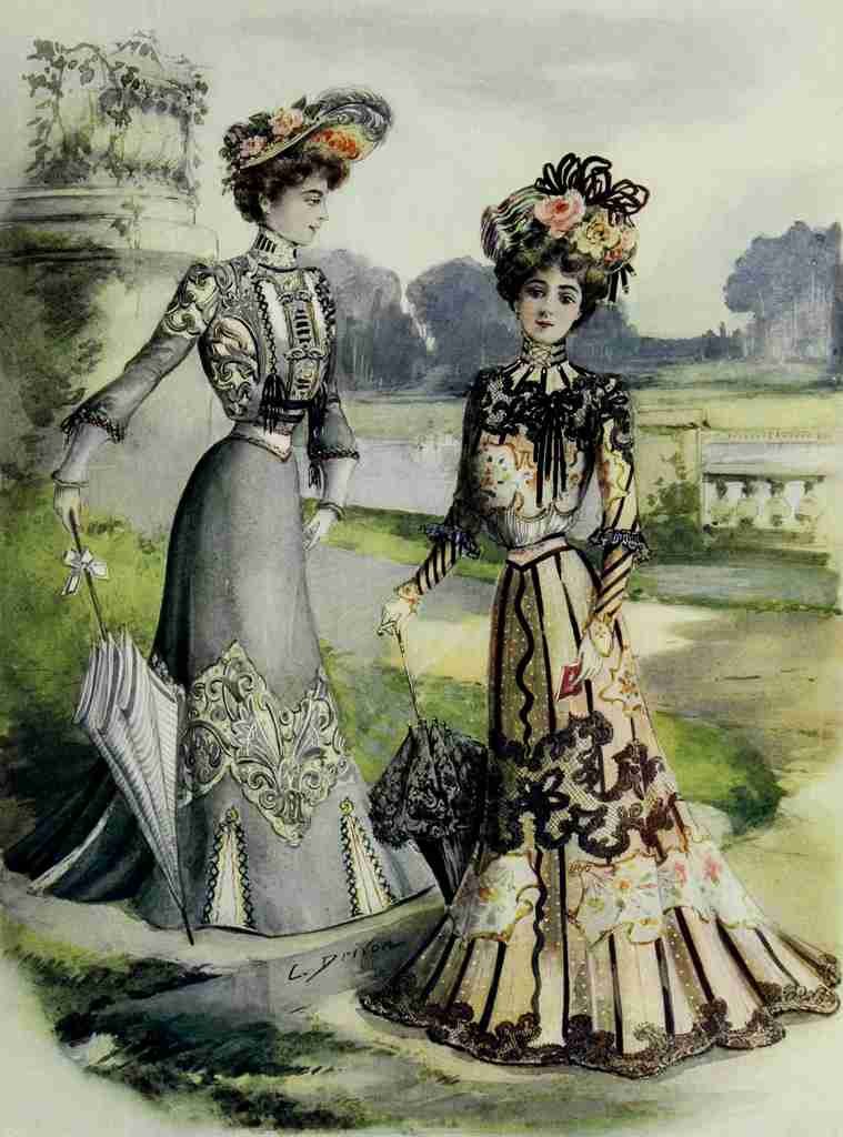 Latest Paris Fashions 1877 Toilettes de Visite 2 A4 Photo Print