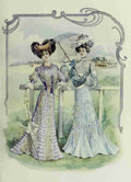 Latest Paris Fashions 1877 Toilettes des Courses A4 Photo Print