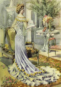 Latest Paris Fashions 1895 Toilette de Reception A4 Photo Print