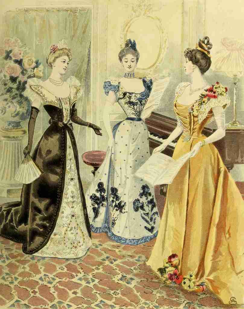 Latest Paris Fashions 1898 A4 Photo Print