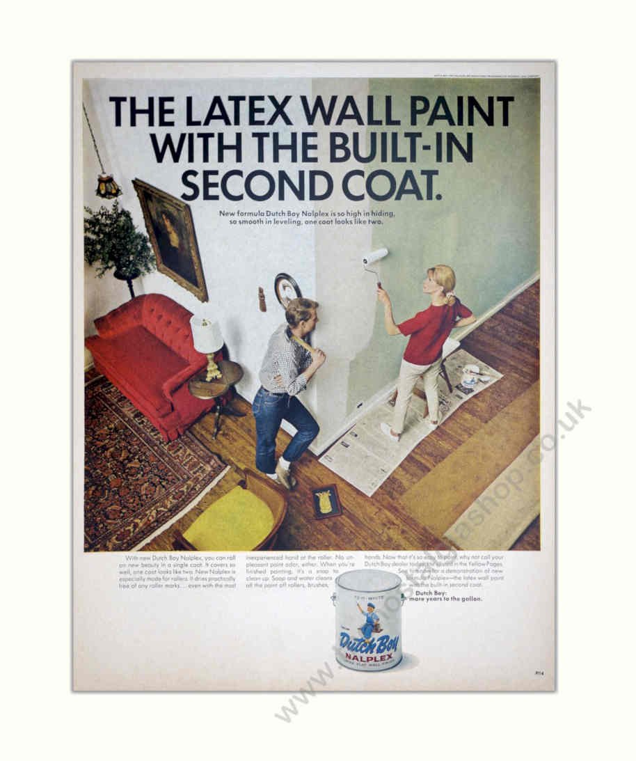 Latex Wall Paint Vintage Retro Advert Poster A4 Photo Print