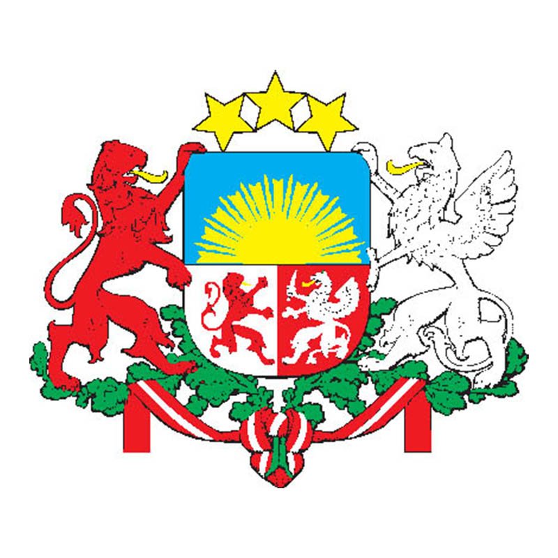Latvia Coat Of Arms N121 A4 Photo Print