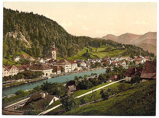 Laufen Upper Austria Vintage A4 Photo Print