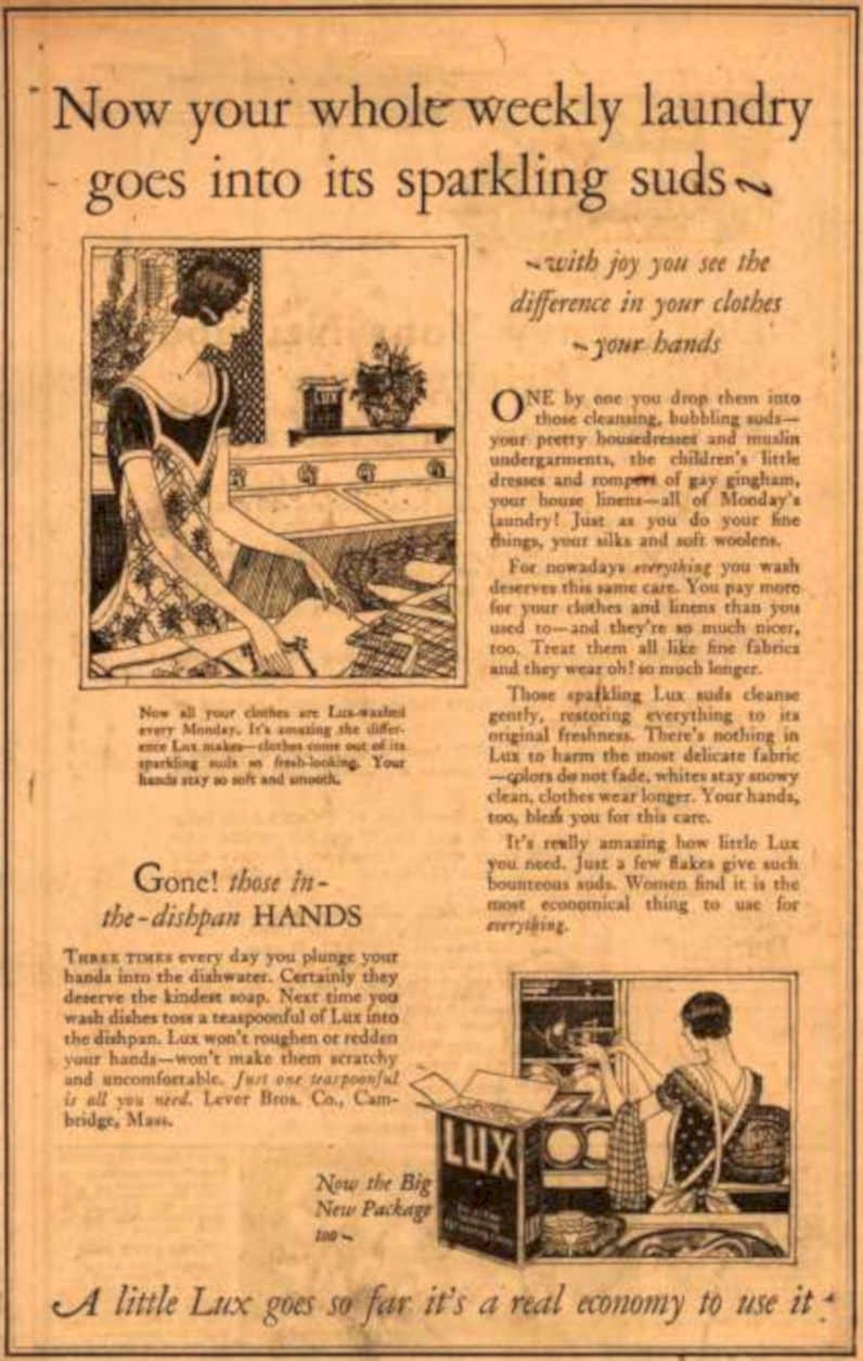 Laundry Lux Tub Vintage Retro Advert Ads A4 Photo Print