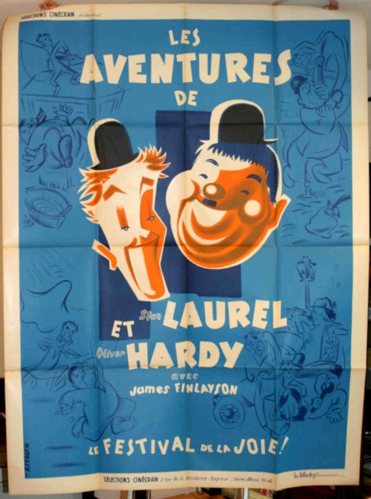 Laurel Hardy Aventure Vintage Retro Advert Poster A4 Photo Print
