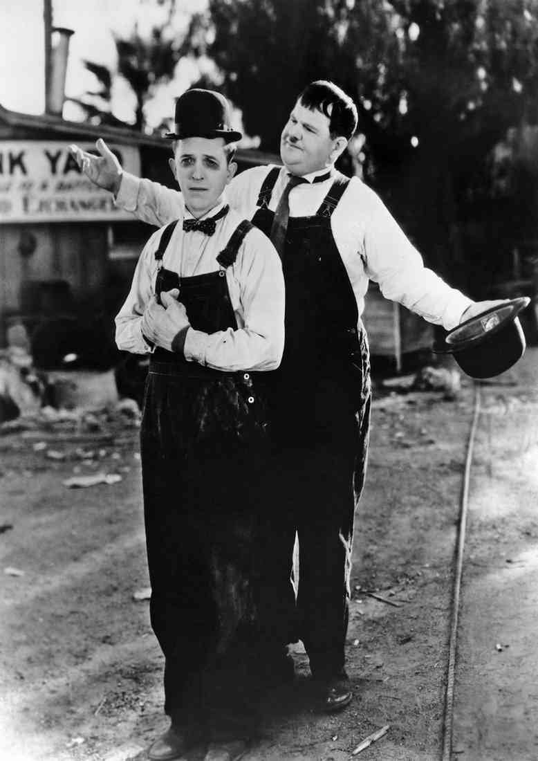 Laurel & Hardy Towed in a Hole 03 A4 Photo Print