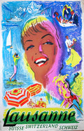 Laussane Advert A4 Photo Print
