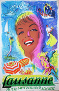 Laussane Vintage Advert A4 Photo Print
