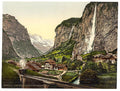Lauterbrunnen Valley IX Bernese Oberland Vintage A4 Photo Print