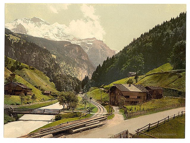 Lauterbrunnen Valley VI Bernese Oberland Vintage A4 Photo Print