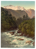 Lauterbrunnen Valley VIII Bernese Oberland Vintage A4 Photo Print