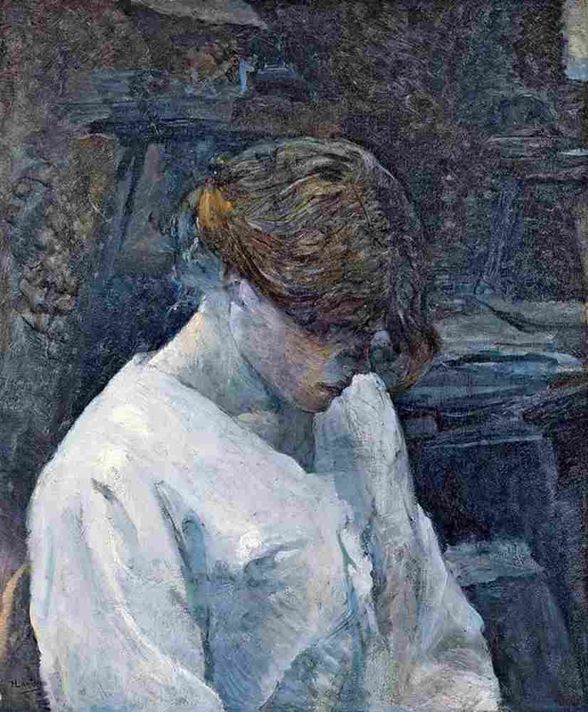Lautrec La Rousse in a White Blouse Art A4 Photo Print