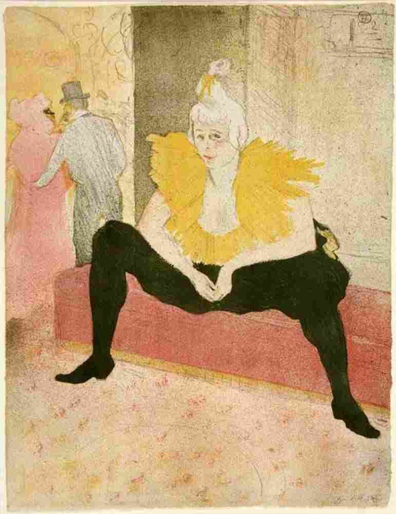 Lautrec The Seated Clowness Cha u Kao Art A4 Photo Print