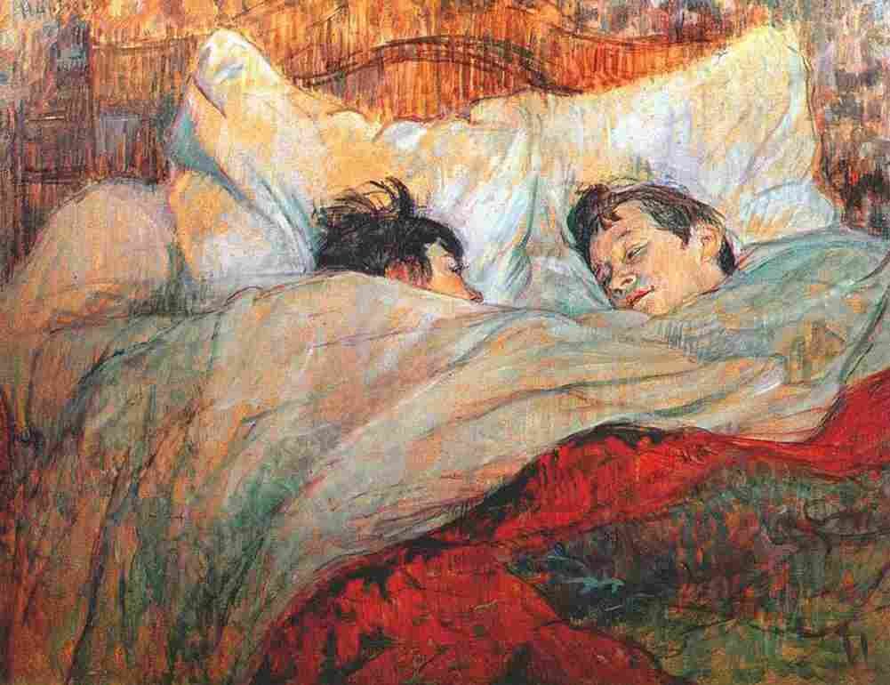 Lautrec in bed Art A4 Photo Print