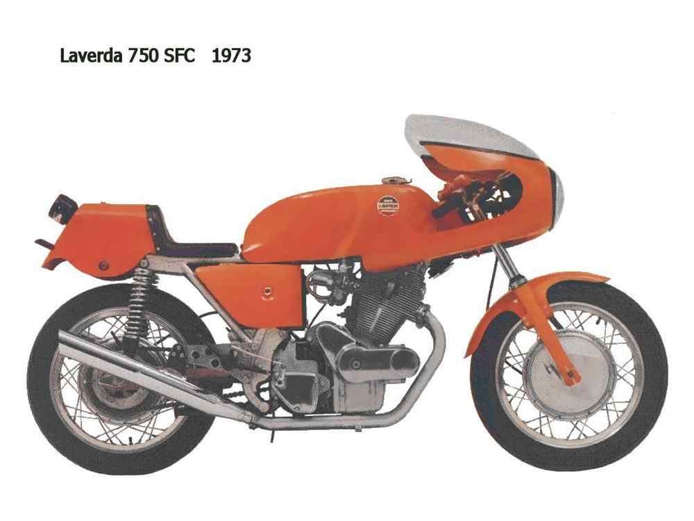Laverda 750SFC 1973 motorbike A4 Photo Print