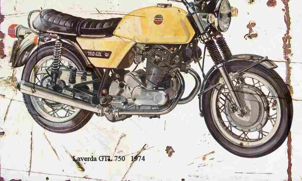 Laverda GTL750 1974 Aged Vintage A4 Photo Print