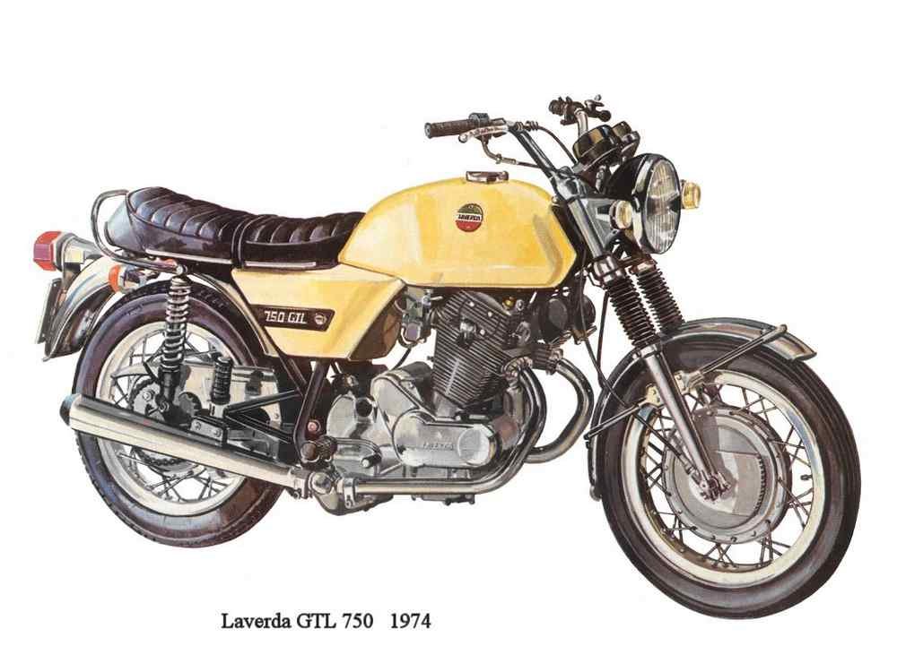 Laverda GTL750 1974 motorbike A4 Photo Print