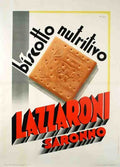 Lazzaroni Biscuit Italian Art Deco Marchesi 1930S Vintage Advert A4 Photo Print