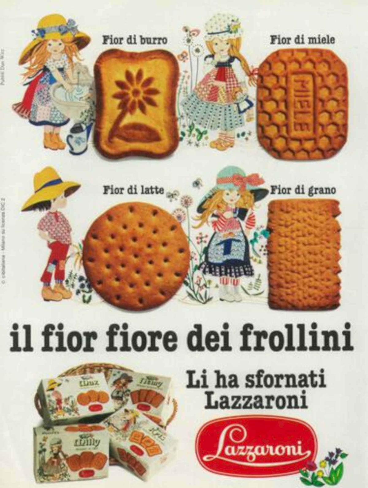Lazzaroni Cookies Vintage Vintage Retro Advert Poster A4 Photo Print
