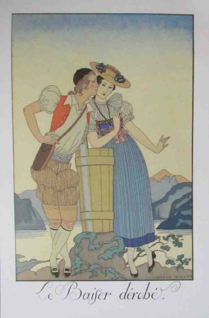 Le Baiser Derobe The Stolen Kiss 24 George Barbier A4 Photo Print