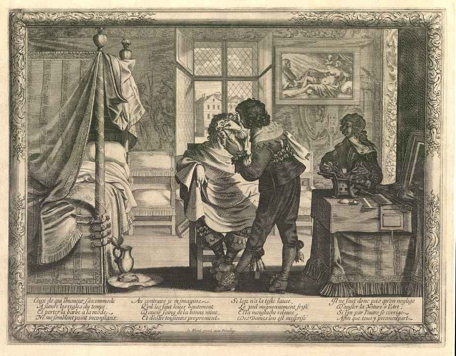 Le Barbier 17thc Large Format barber advert A4 Photo Print