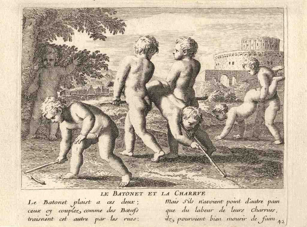 Le Batonet Et La Charrue 17thc Vintage A4 Photo Print