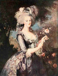 Le Brun Louise elisabeth Vigee Marie Antoinette with roses Rokoko 1921 A4 Photo Print