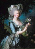 Le Brun Louise elisabeth Vigee Marie Antoinette with roses Rokoko A4 Photo Print