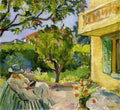 Le Cannet Madame Lebasque Reading In The Garden 1923 A4 Photo Print