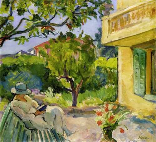 Le Cannet Madame Lebasque Reading In The Garden 1923 A4 Photo Print