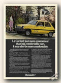 Le Car Renault Vintage Retro Advert Ads A4 Photo Print