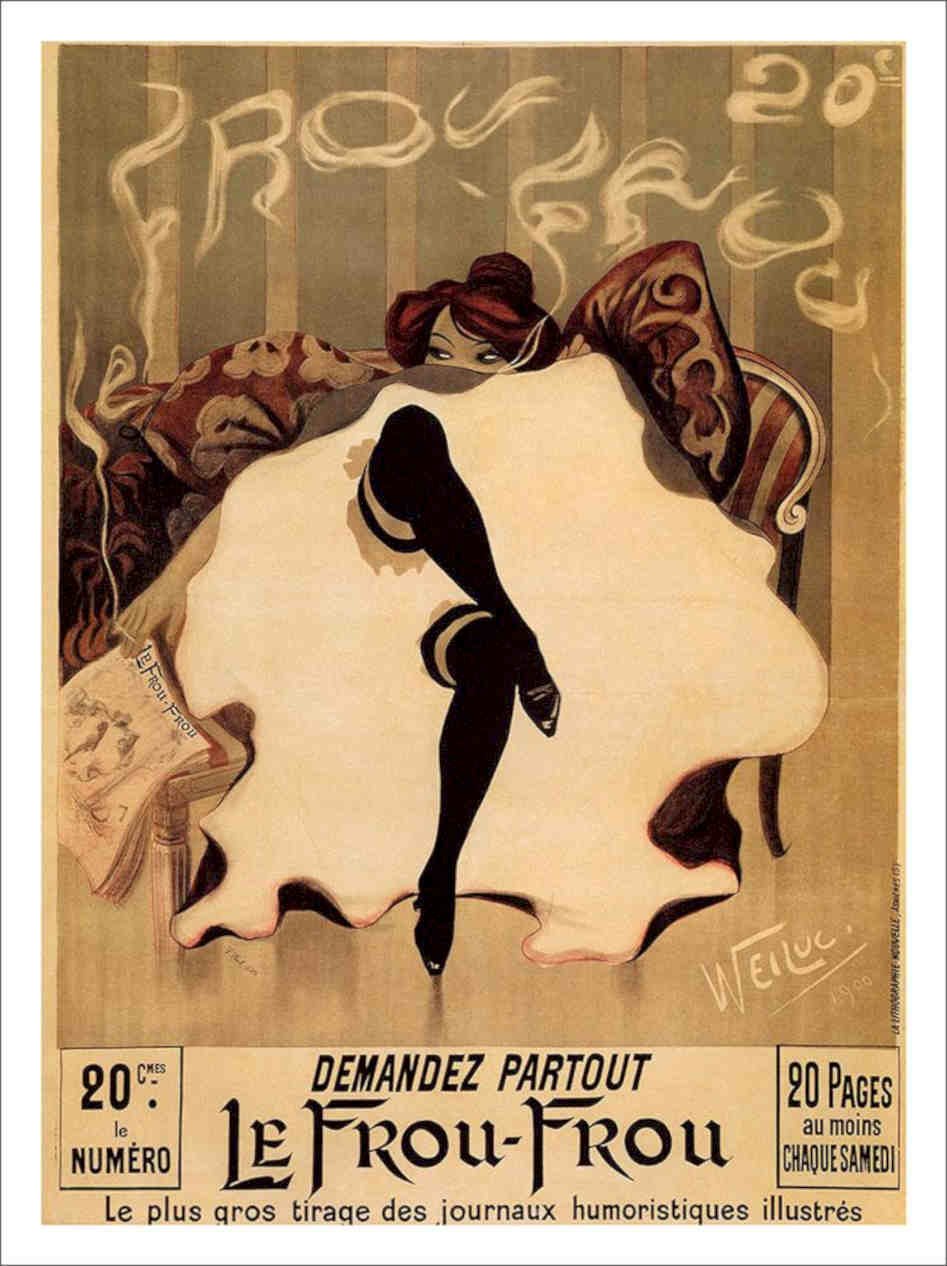 Le Frou Frou Lucien Henri Weil 1900 Vintage Retro Advert Poster A4 Photo Print