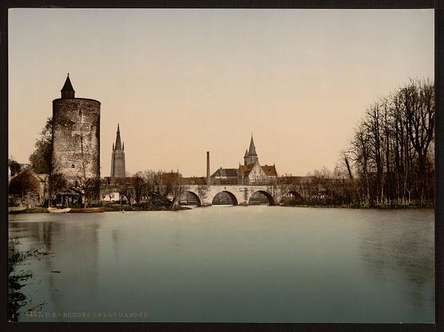 Le Lac dAmour Bruges Vintage A4 Photo Print