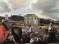 Le Nain Louis Landscape With Peasants And A Chapel  A4 Photo Print