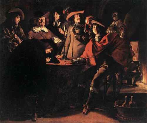Le Nain Louis Smokers In An Interior  A4 Photo Print