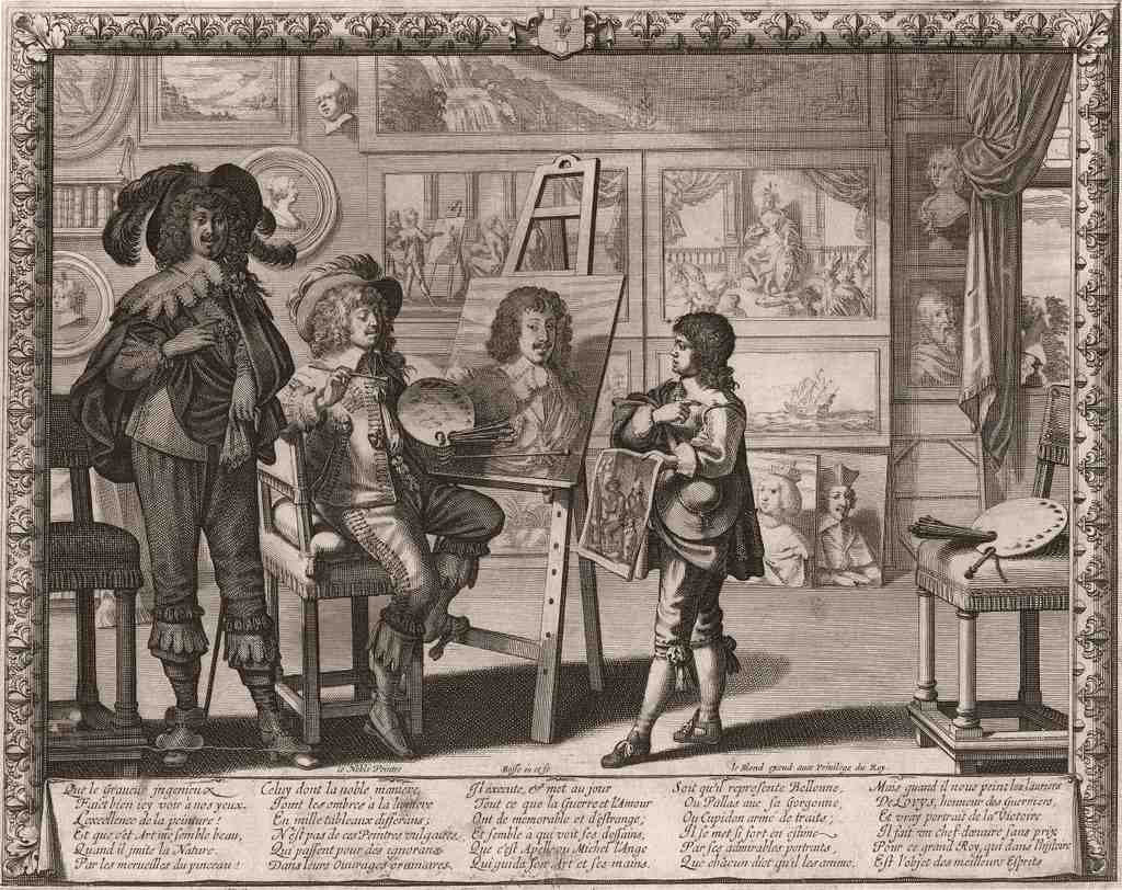 Le Noble Peintre 17thc Vintage A4 Photo Print