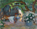 Le Pradet Jeune Femme Au Hamac 1923 A4 Photo Print