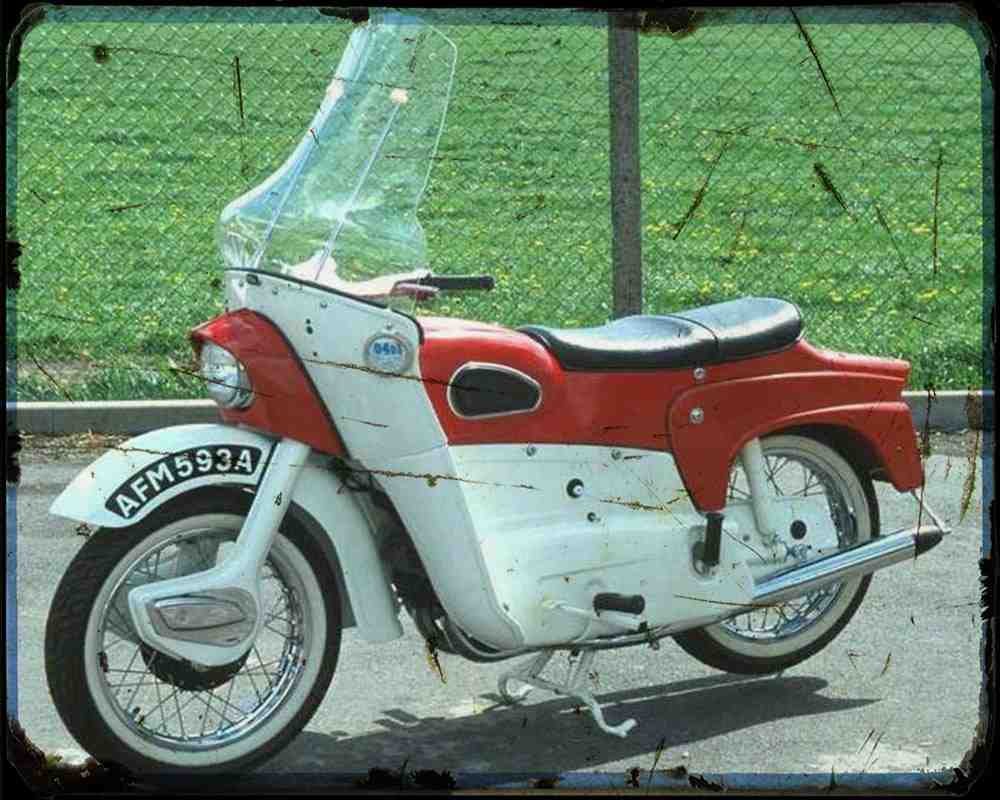 Leader 1 A4 Photo Print Motorbike Vintage Aged