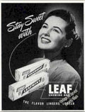 Leaf Gum Vintage Vintage Retro Advert Ads A4 Photo Print
