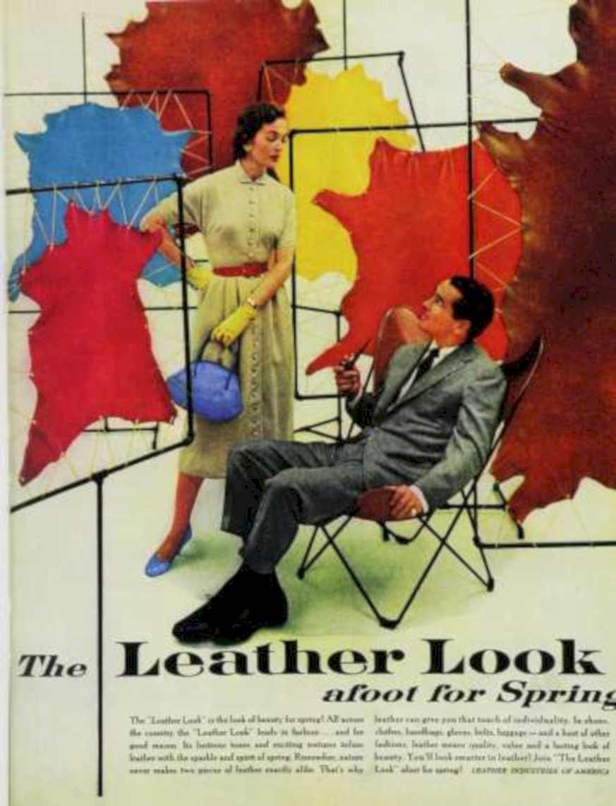 Leather Look Spring Vintage Retro Advert Ads A4 Photo Print